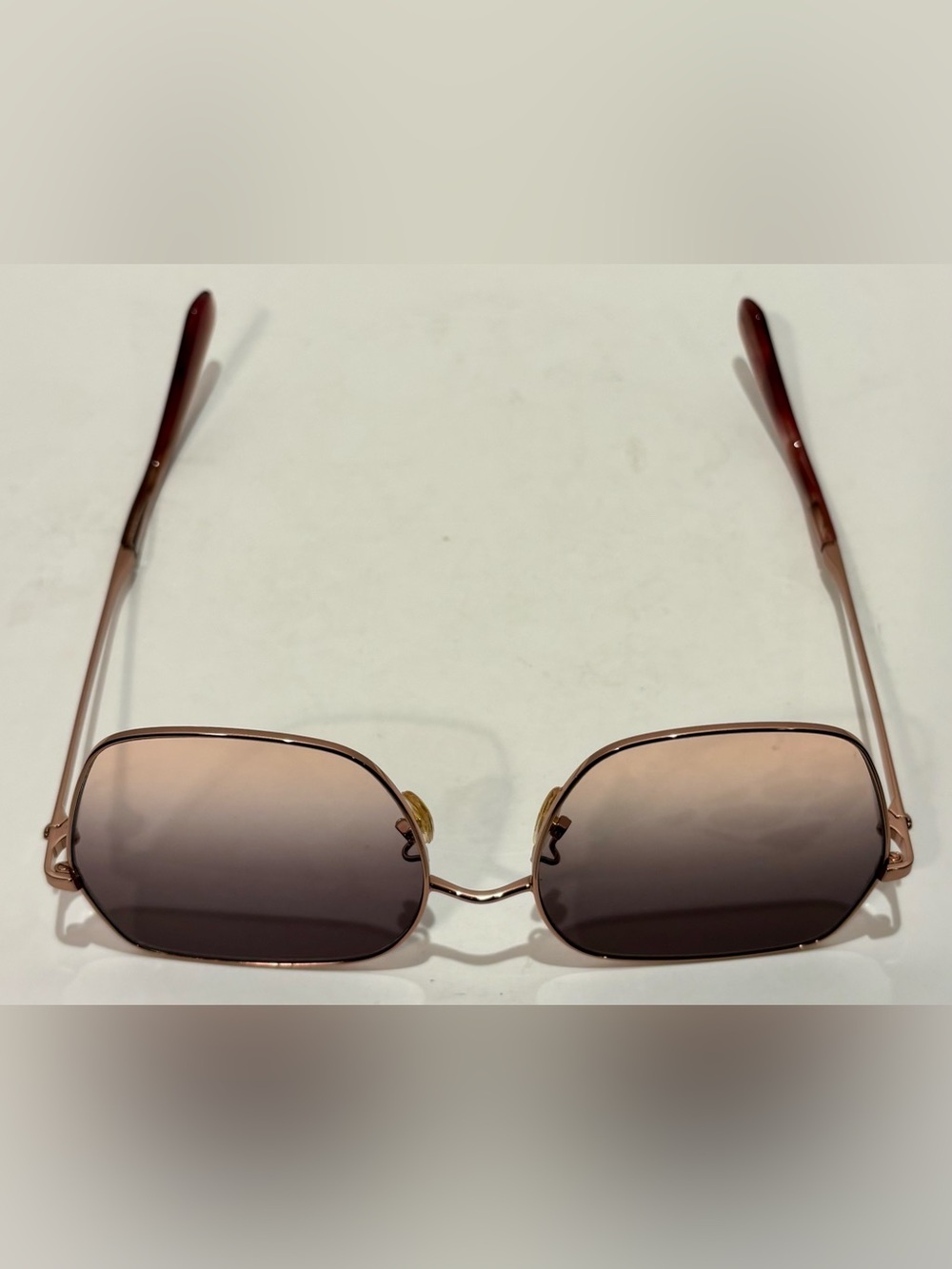 Kate Spade ♠️ New York HELLO SUNSHINE Geometric Gold & Brown Gradient Sunglasses - Picture 6 of 11